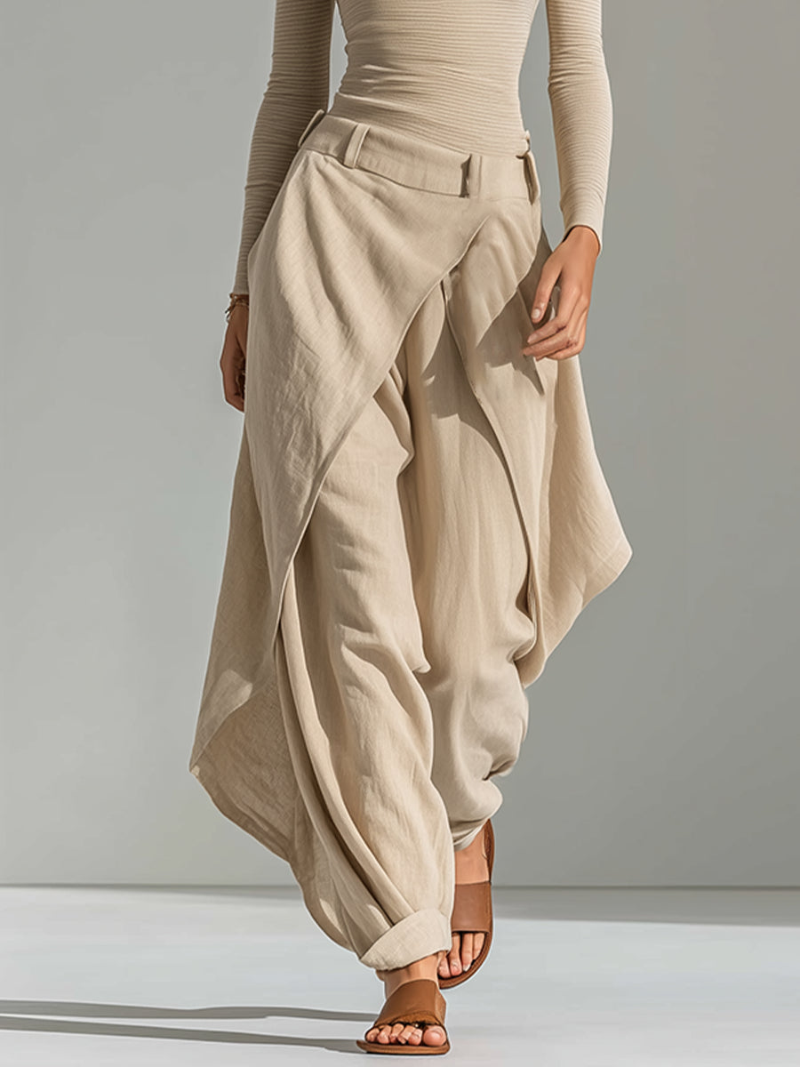 Orsola | Boat-Neck Top and Layered Pants Set