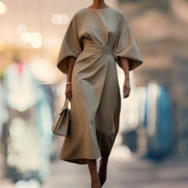 Madelaine | Batwing-Sleeve Long Dress