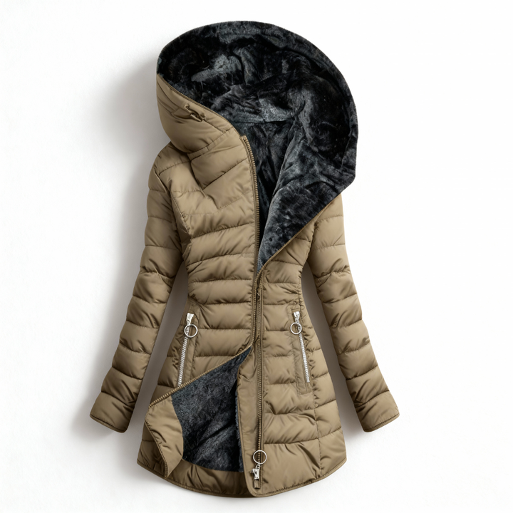 Alessina Waterproof Hooded Puffer Coat