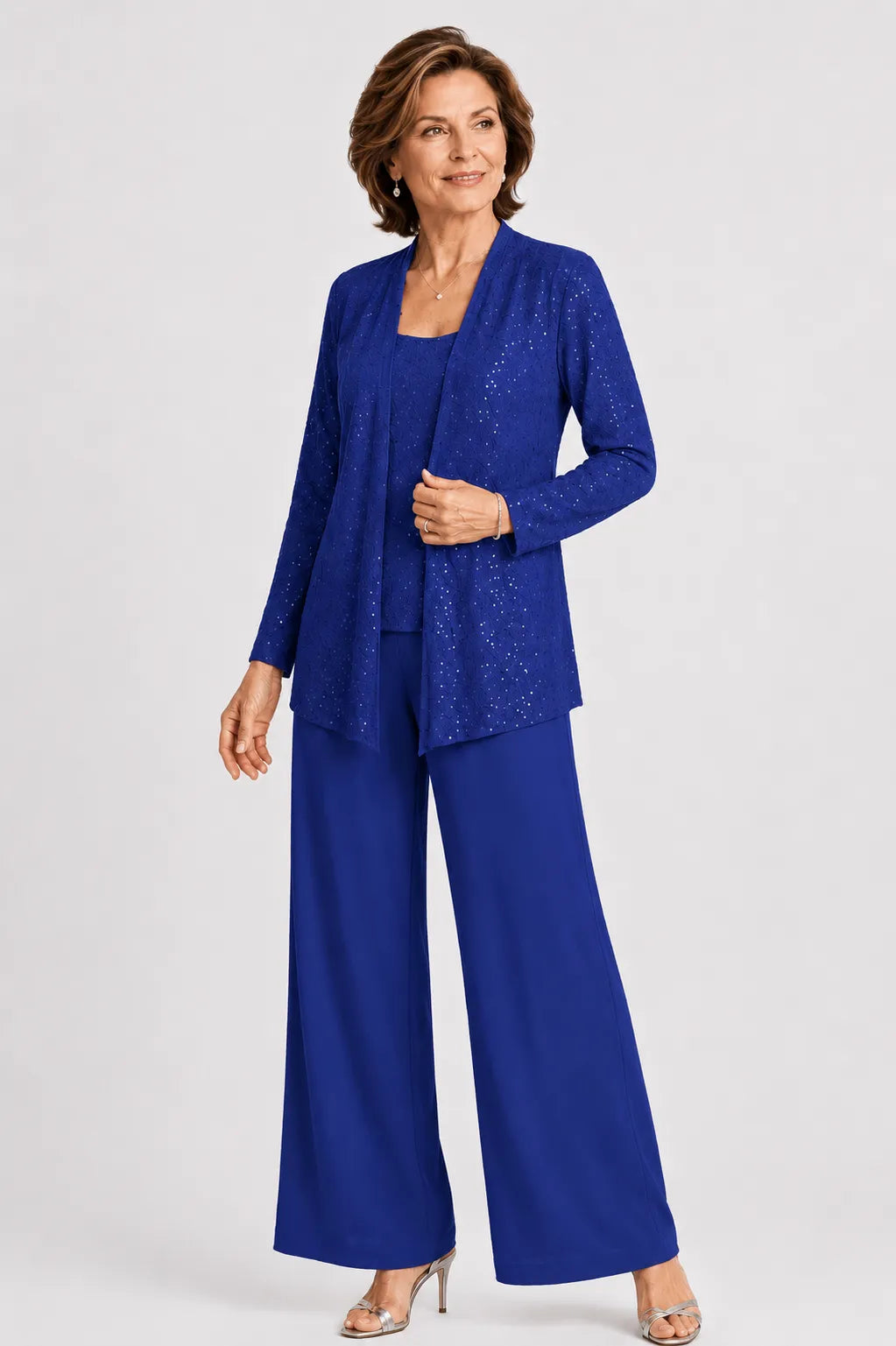 Ricamina | Embroidered Three-Piece Pants Set