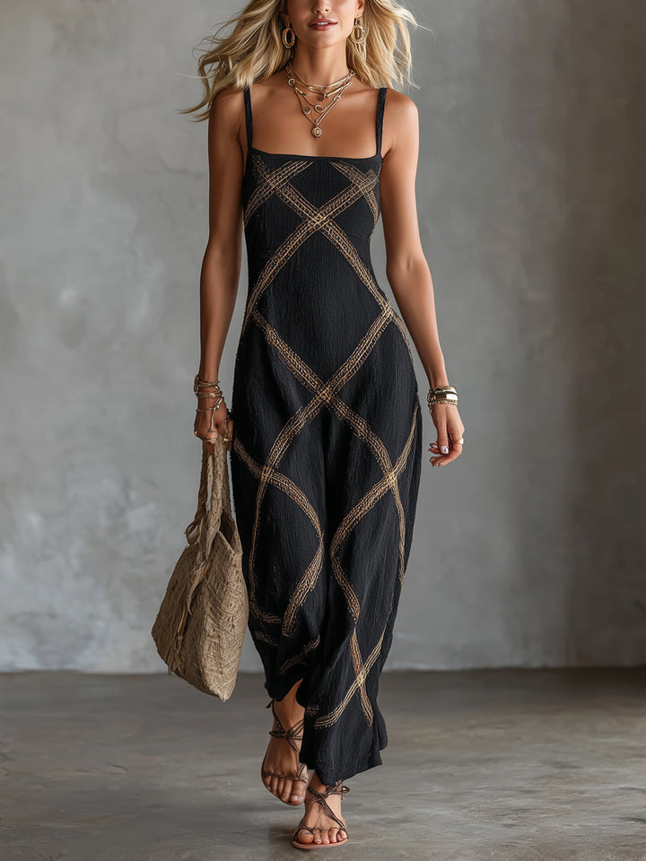 Renee | Geometric Print Maxi Dress