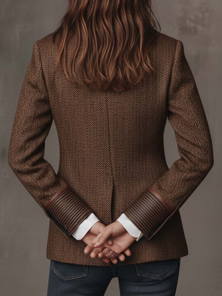 Gisèle | Chevron Print Panel Blazer