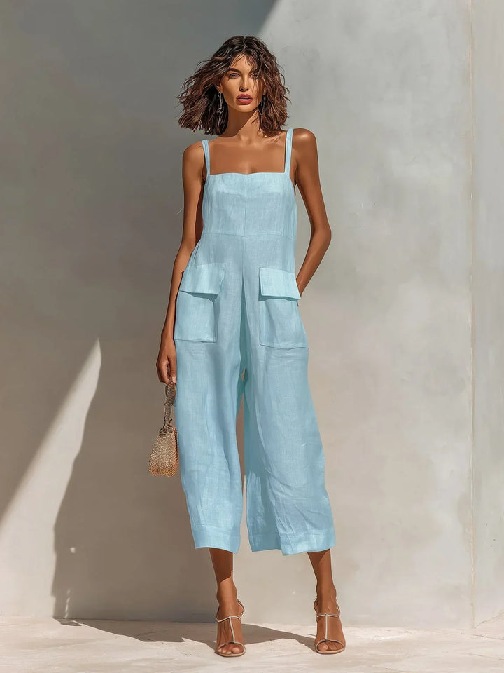 Isla™ Square Neck Wide Leg Jumpsuit