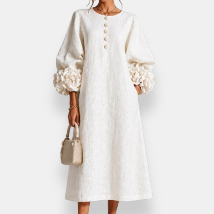 Hester™ Floral Appliqué Midi Dress