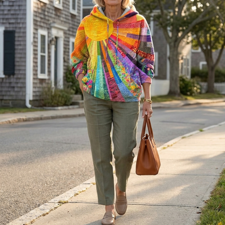 Galina | Hooded Sunburst Sweatshirt