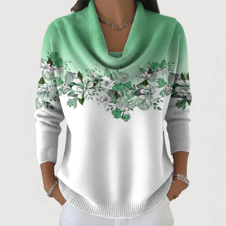 Kalani – Floral Turtleneck Sweater