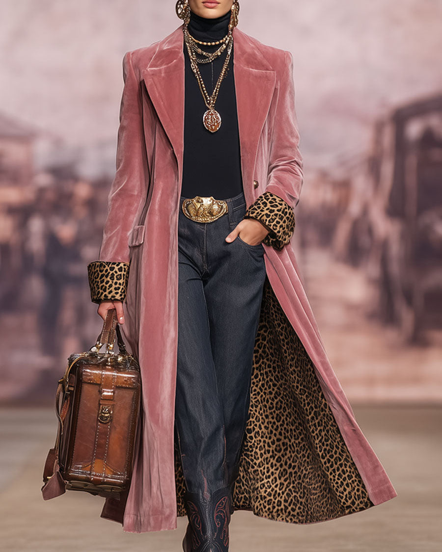 Rosamond™ | Velvet Tailored Coat in Dusty Rose
