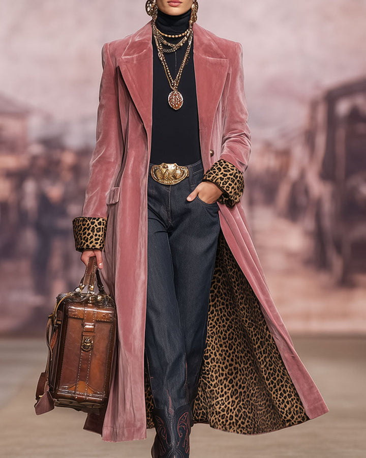 Rosamond™ | Velvet Tailored Coat in Dusty Rose