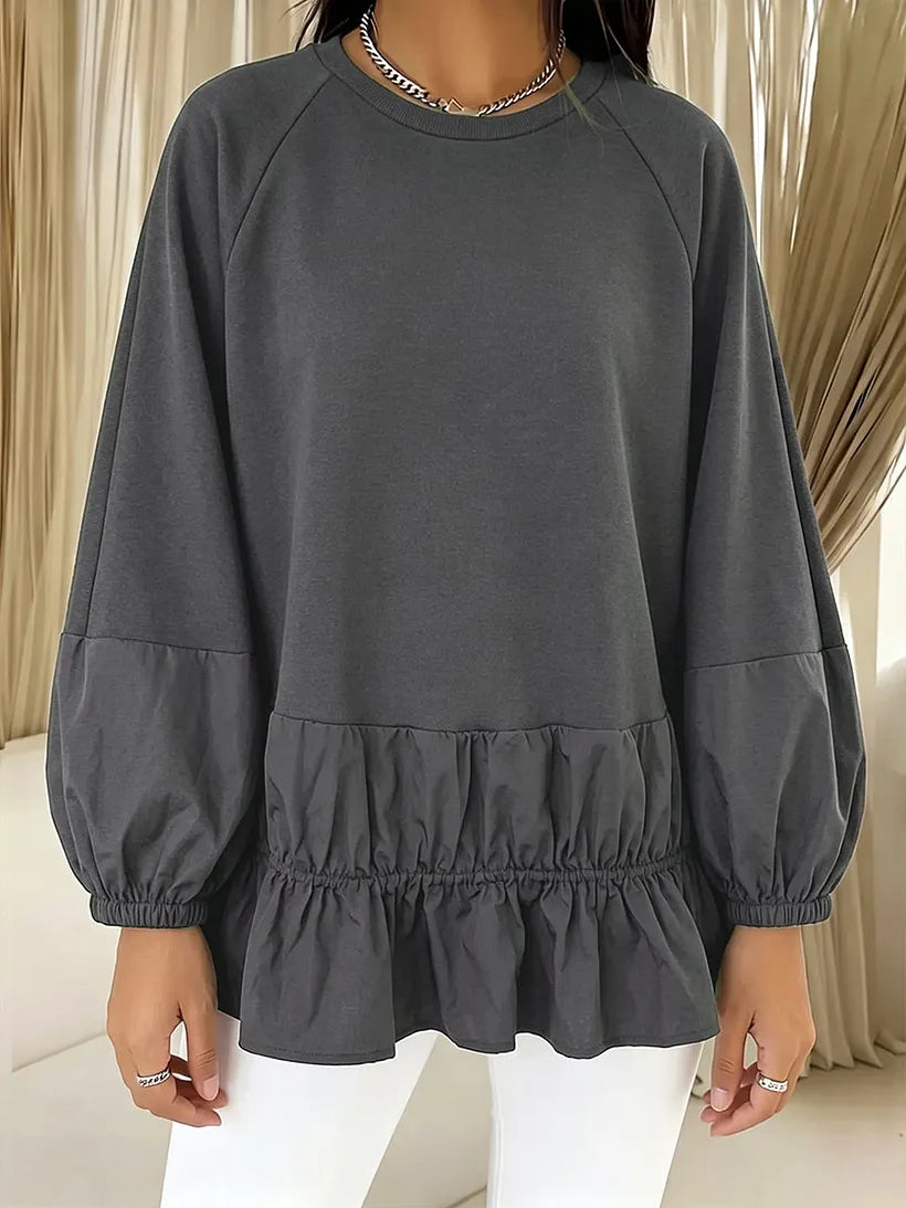 Relaxed-Fit Casual Sweatshirt Grey