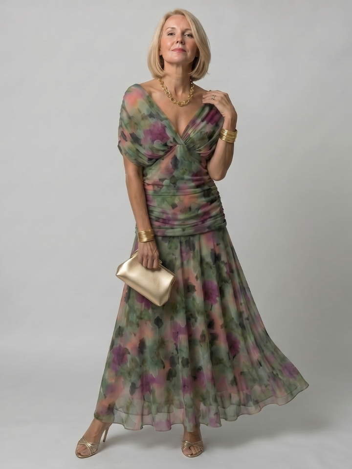 Violet &amp; Grace™ | Off Shoulder Flow Midi Dress