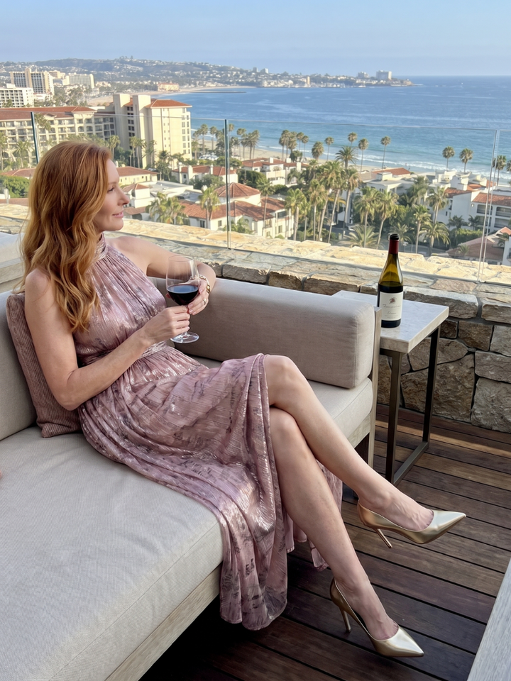 Imogen | Textured Finish Sleeveless Midi Dress
