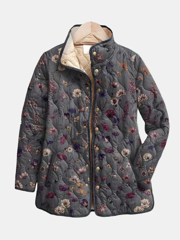 Niva | Vintage Floral Print Quilted Jacket