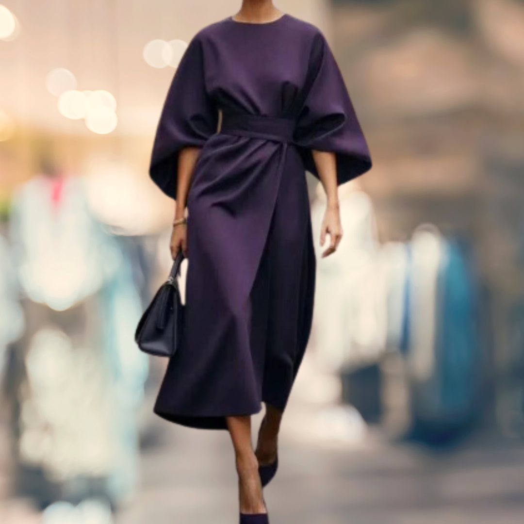 Madelaine | Batwing-Sleeve Long Dress