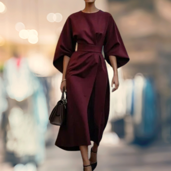 Madelaine | Batwing-Sleeve Long Dress