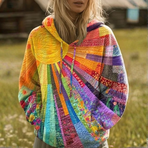 Galina | Hooded Sunburst Sweatshirt
