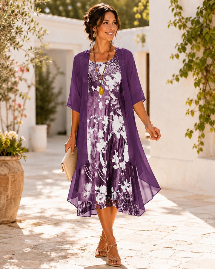 Olivia | Floral Two-Layer Dress