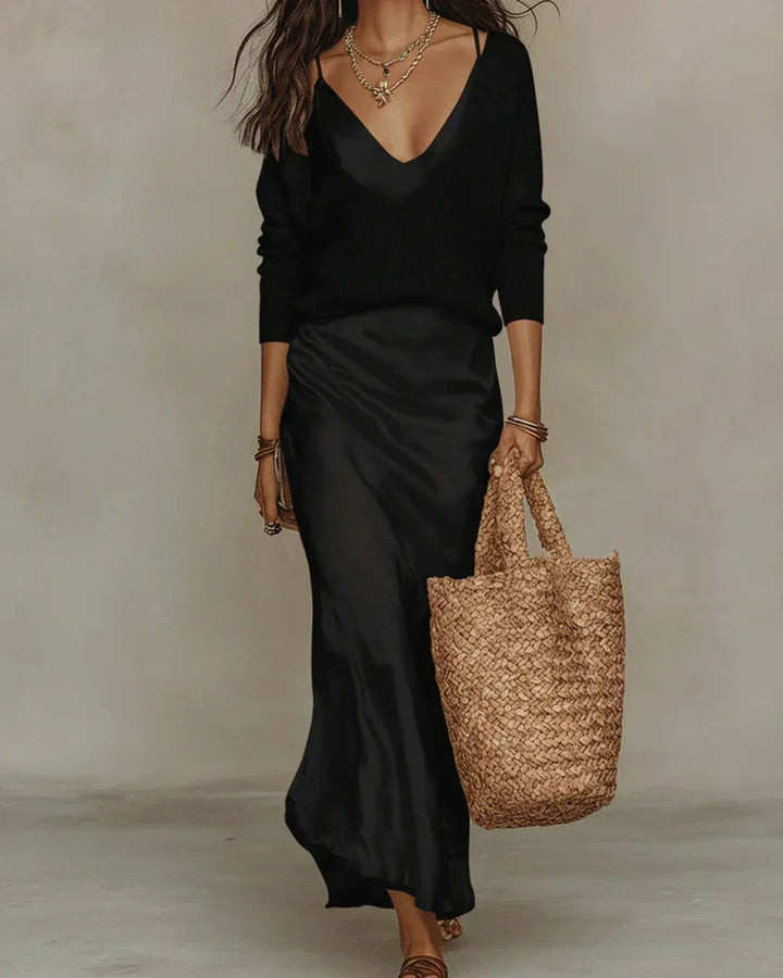 Delma™ Slip Dress and Sweater Set