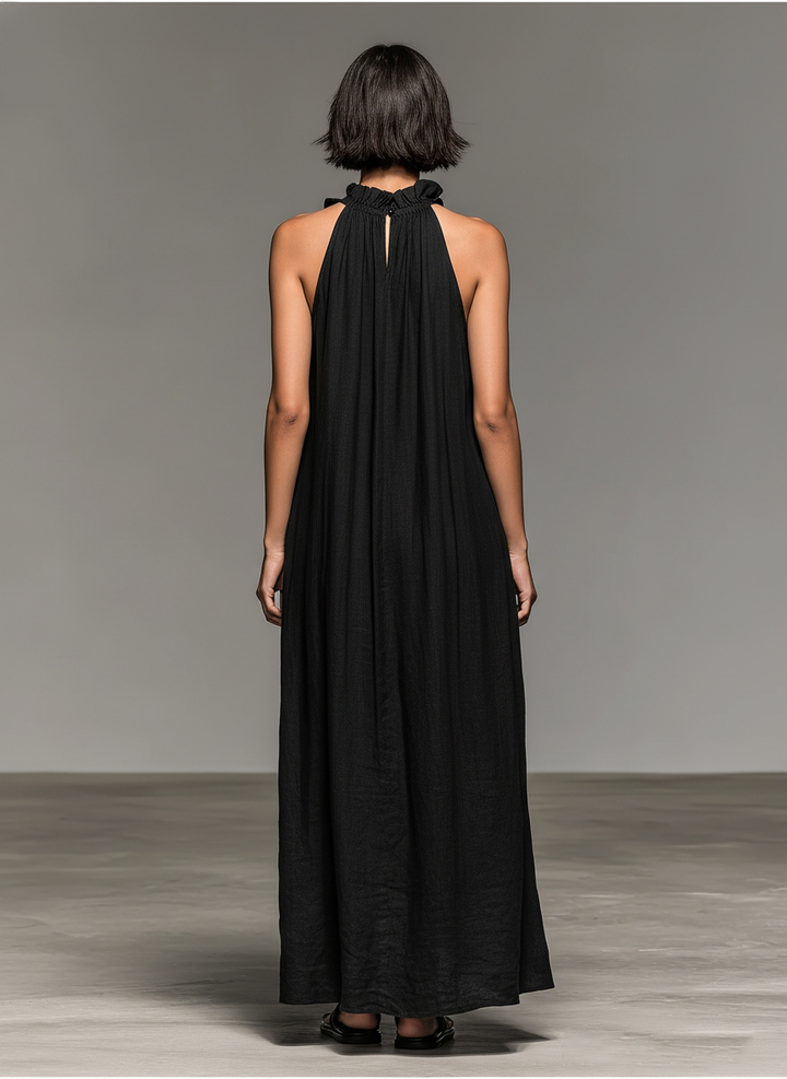Gladie | Ruffled Maxi Dress with Pockets