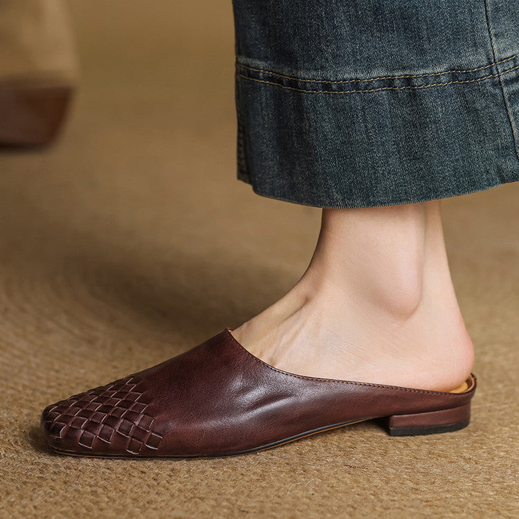 Helma Genuine Leather Mules