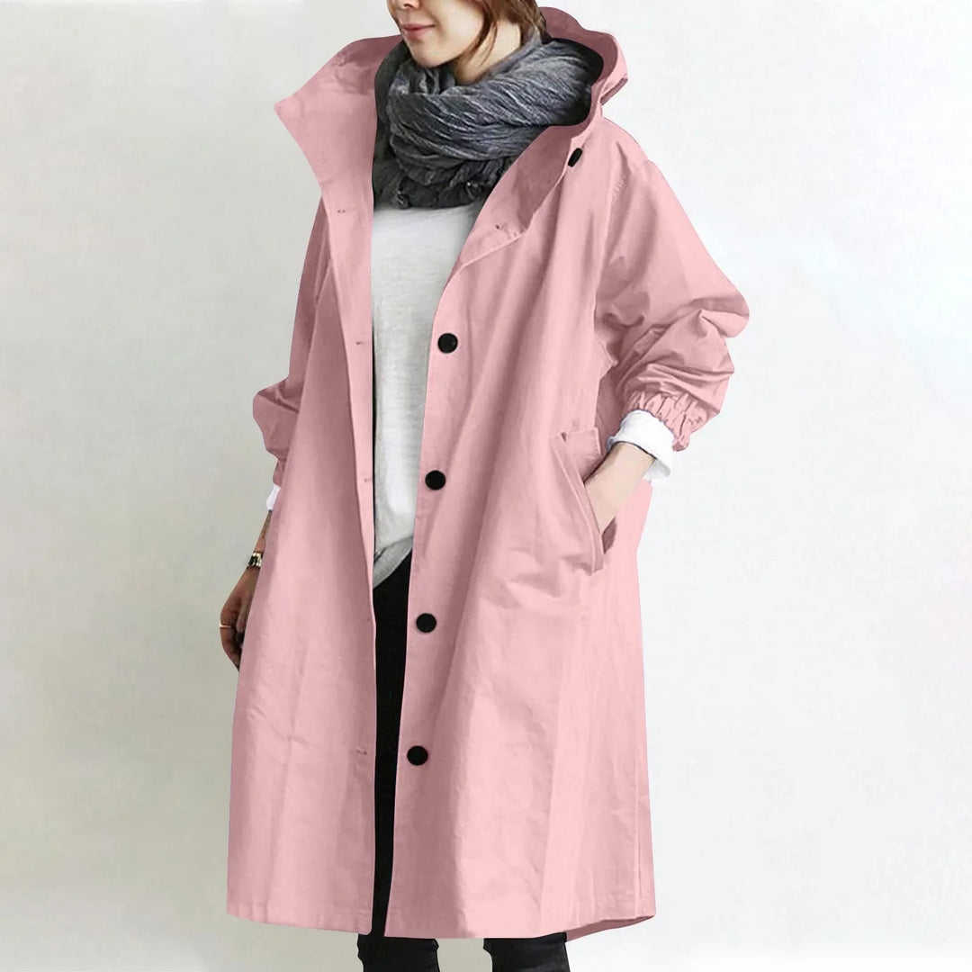 Theodora Hooded Longline Trench Coat