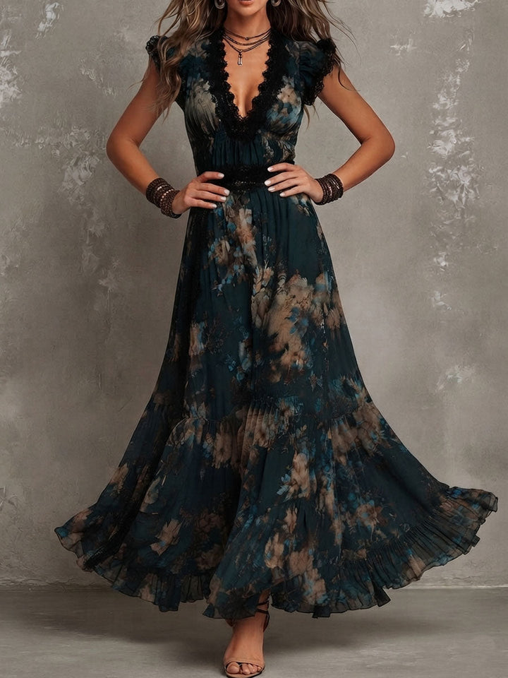 Helen | Tiered Floral Maxi Dress