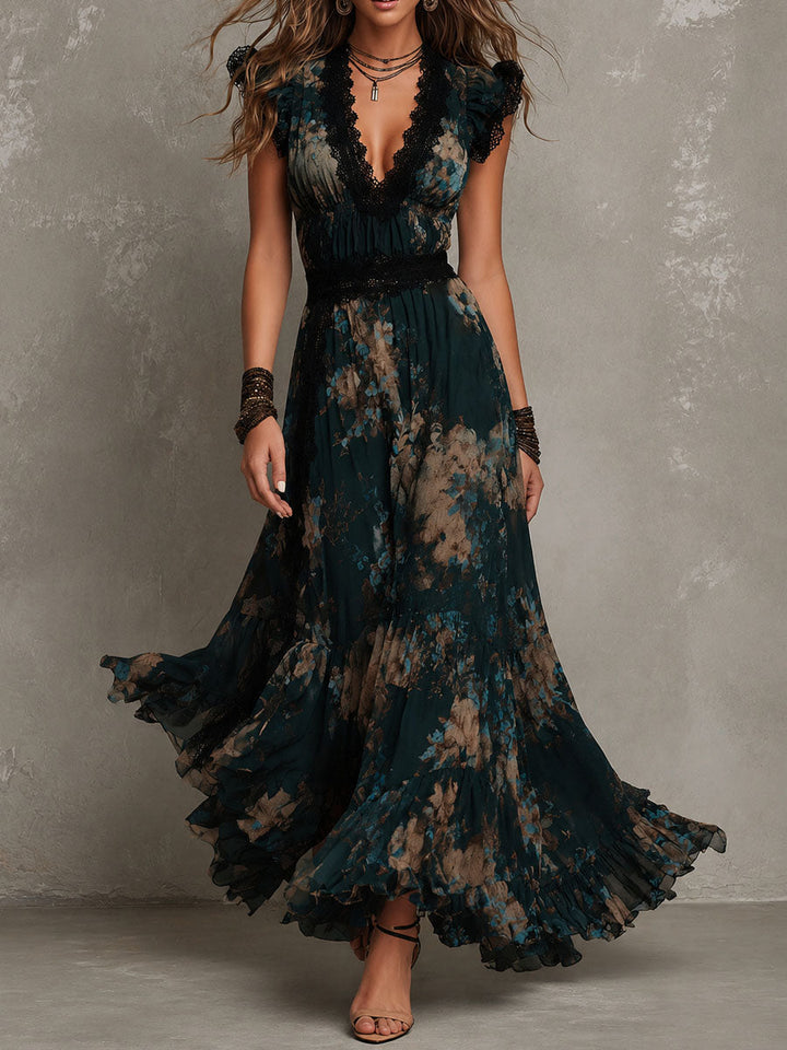 Helen | Tiered Floral Maxi Dress