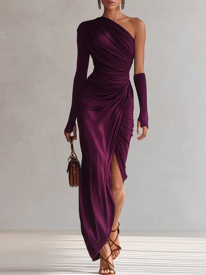 Viala - Soft-Touch One-Shoulder Maxi Dress
