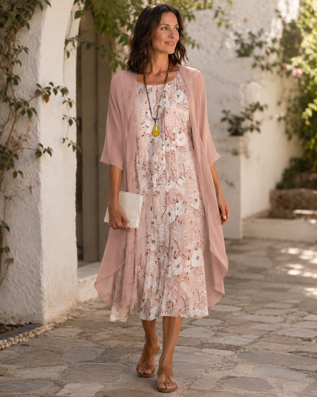 Marigold | Chiffon Duster Dress