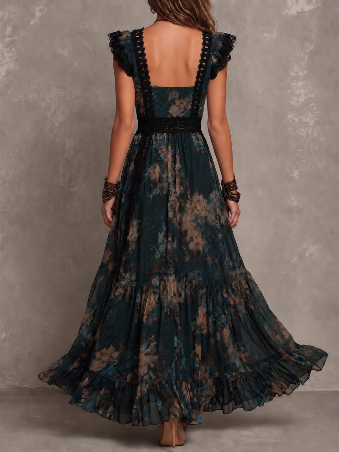 Helen | Tiered Floral Maxi Dress
