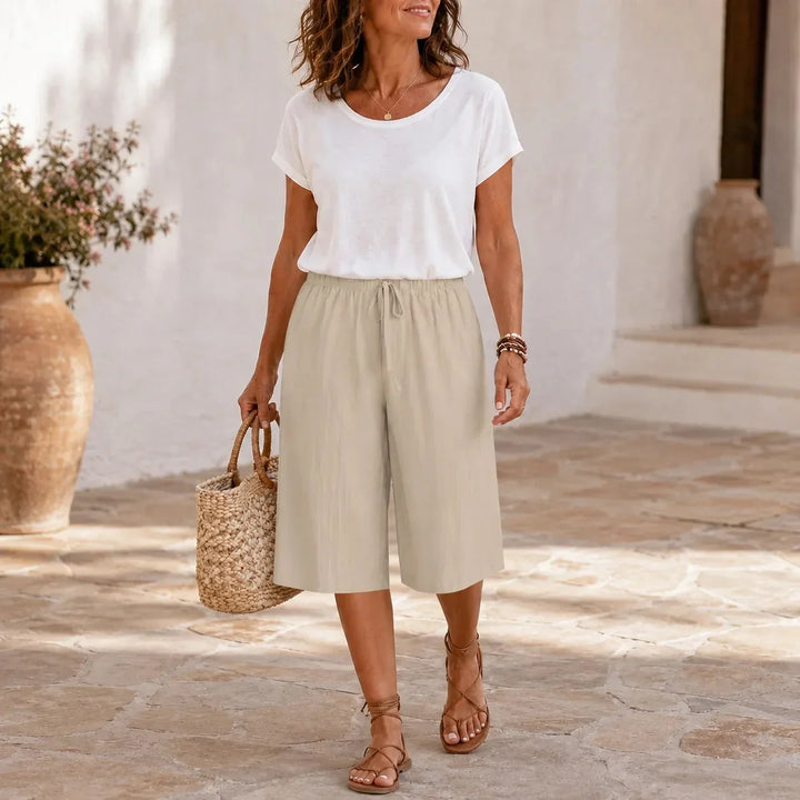 Calaya – Wide Leg Drawstring Pants for Women, Lightweight Summer Pull On Bottoms