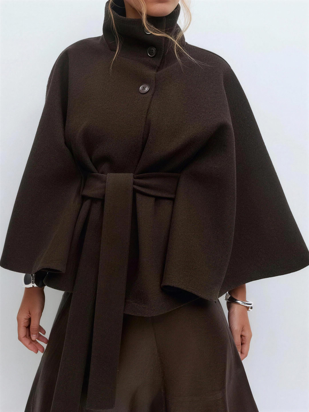 Vera Wool Blend Cape Coat