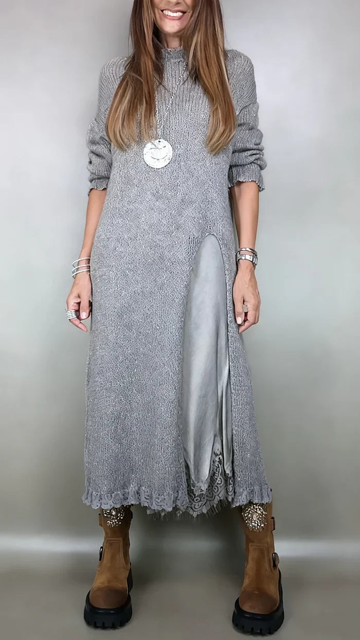 Loravinne | Two-Piece Sweater and Slip Dress Set