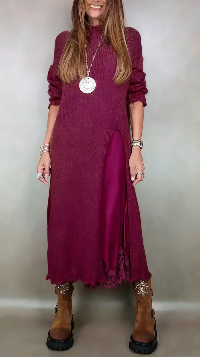 Loravinne | Two-Piece Sweater and Slip Dress Set