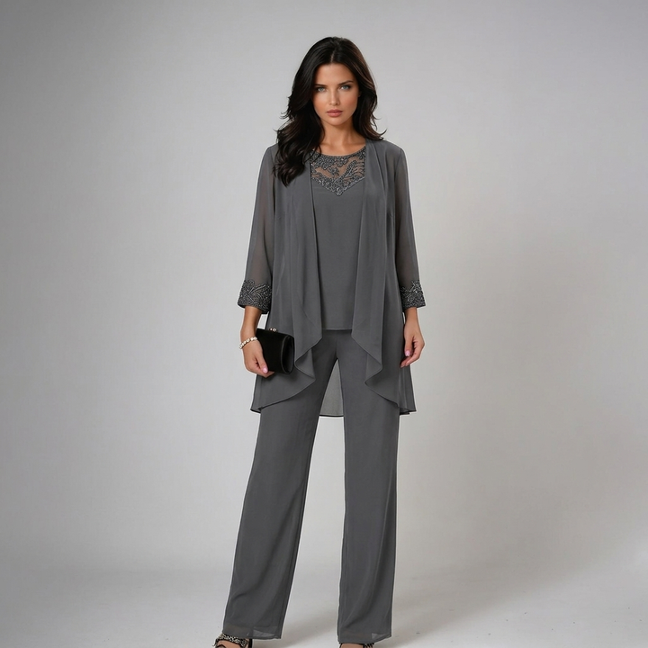Viviane™ | Elegant Three-Piece Set in Gray