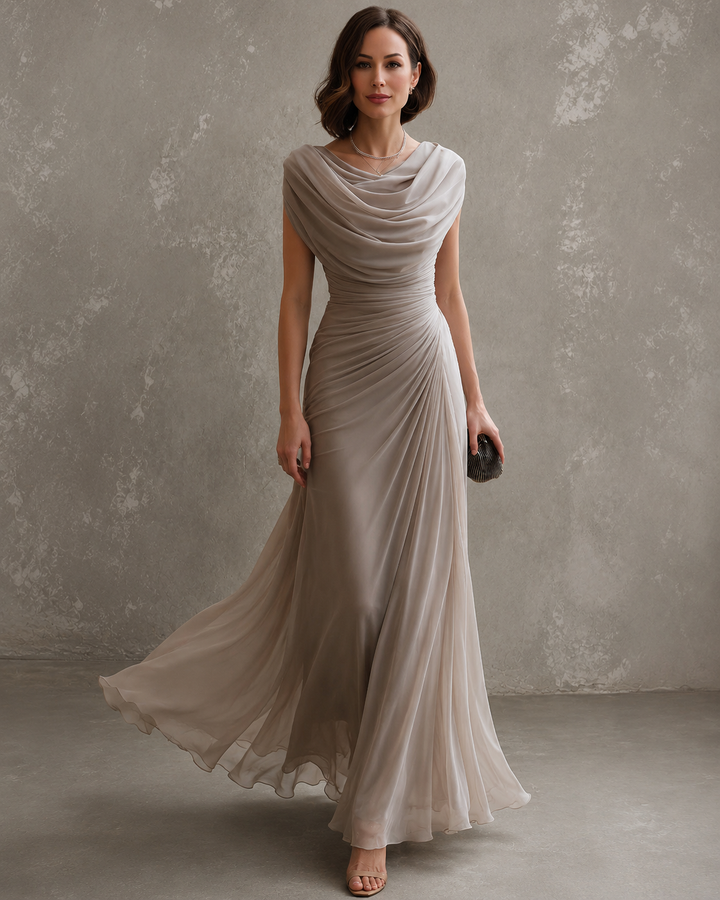 Jillian | Ruched Sleeveless Maxi Dress