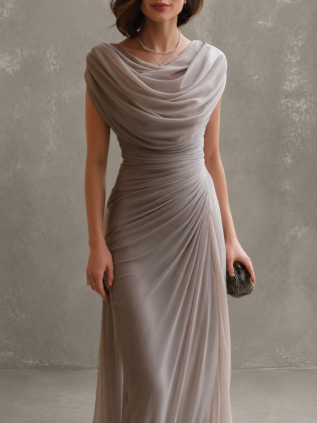 Jillian | Ruched Sleeveless Maxi Dress