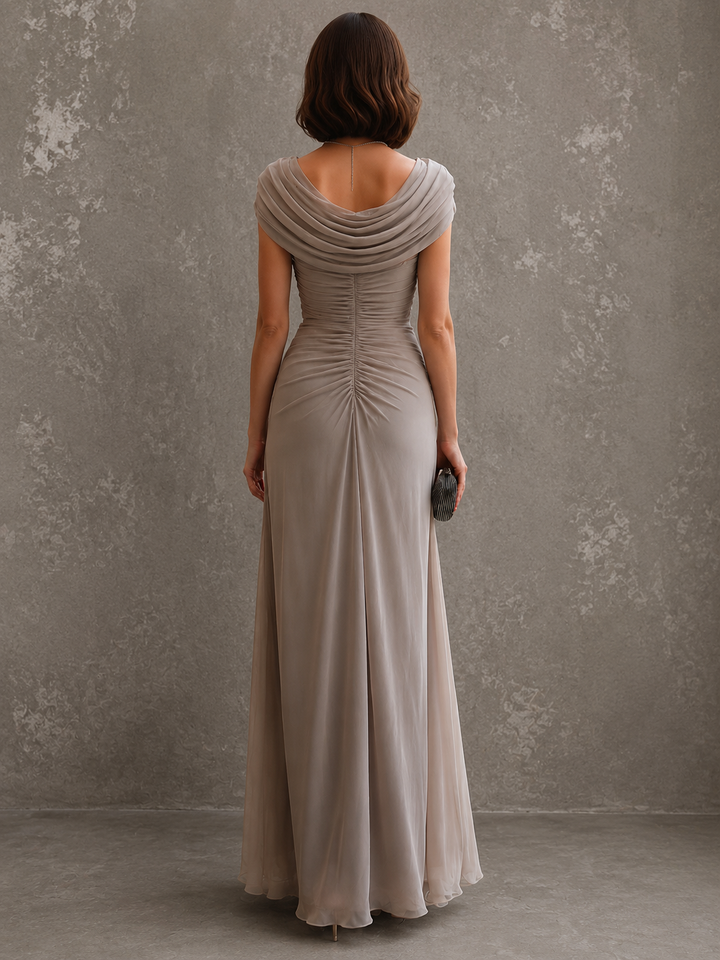 Jillian | Ruched Sleeveless Maxi Dress