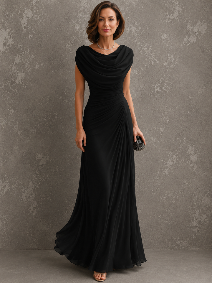 Jillian | Ruched Sleeveless Maxi Dress