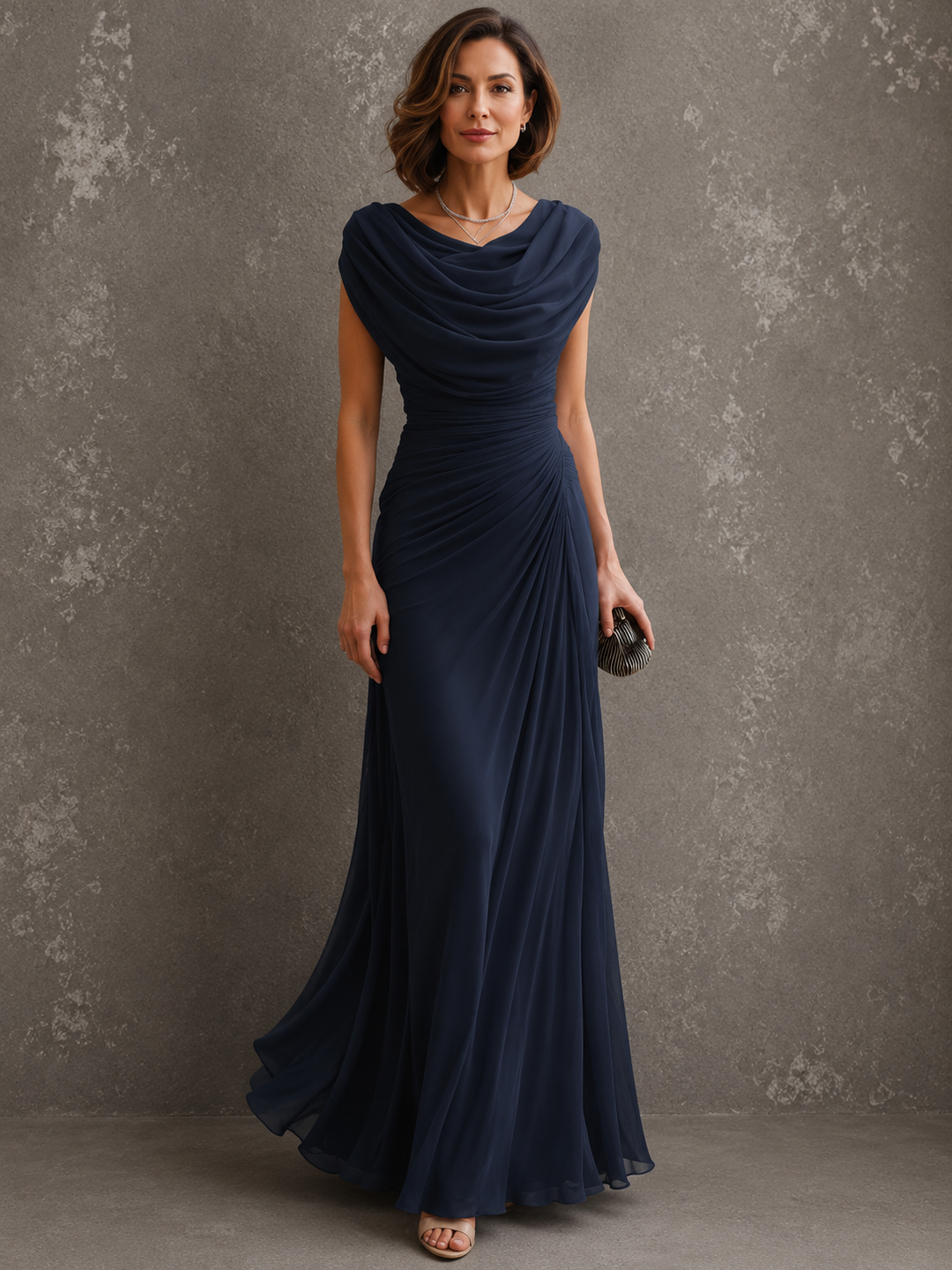 Jillian | Ruched Sleeveless Maxi Dress