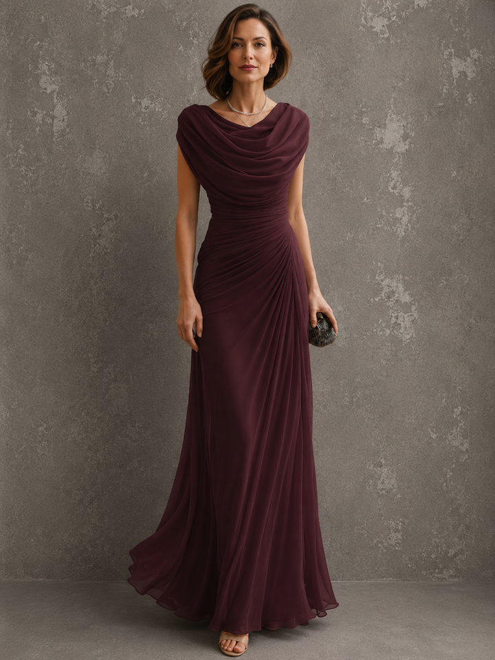 Jillian | Ruched Sleeveless Maxi Dress