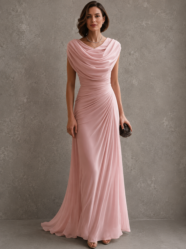 Jillian | Ruched Sleeveless Maxi Dress