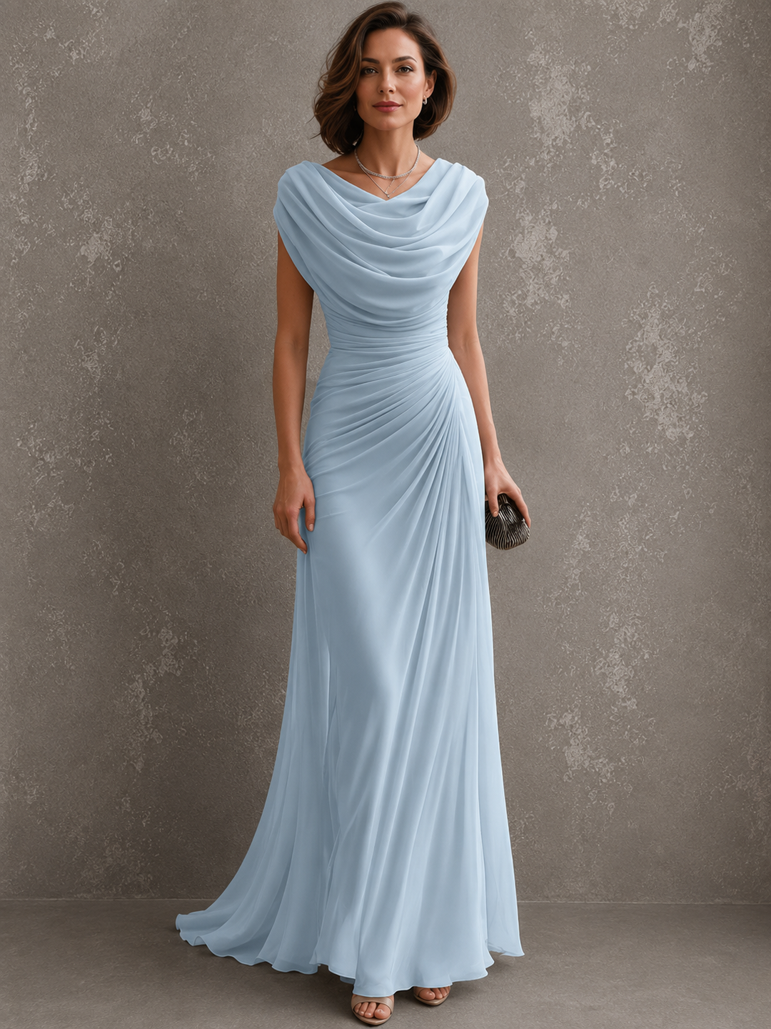 Jillian | Ruched Sleeveless Maxi Dress