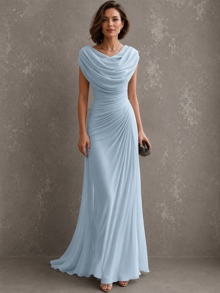Jillian | Ruched Sleeveless Maxi Dress