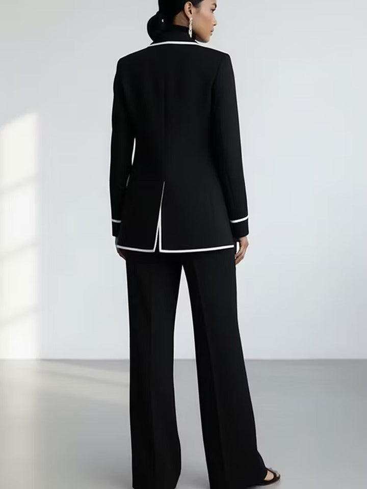 Clementina | Blazer and Pants Set with Contrast Piping