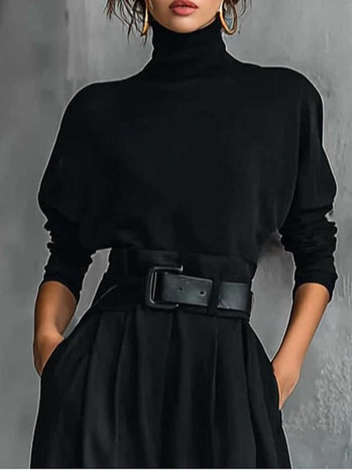 Jolanda | Turtleneck and Belted Pants Set
