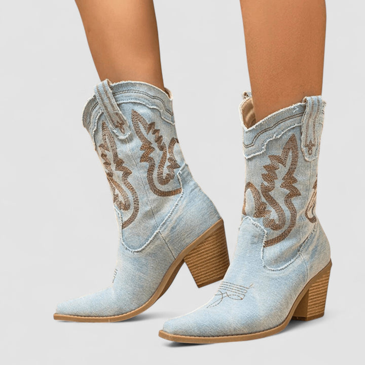 Selena – Orthopedic Denim Ankle Boots