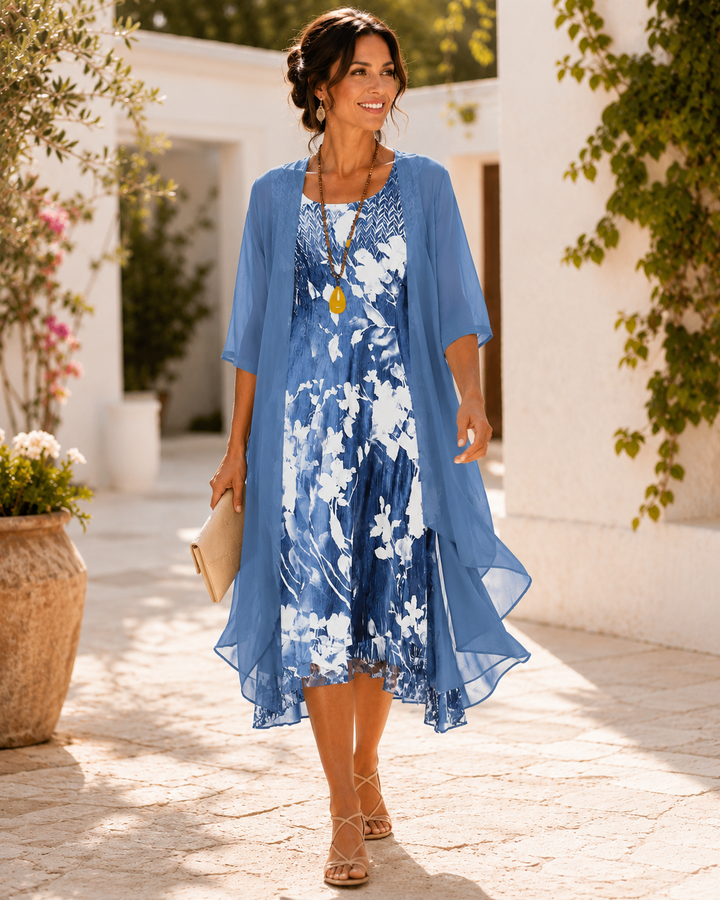 Olivia | Floral Two-Layer Dress