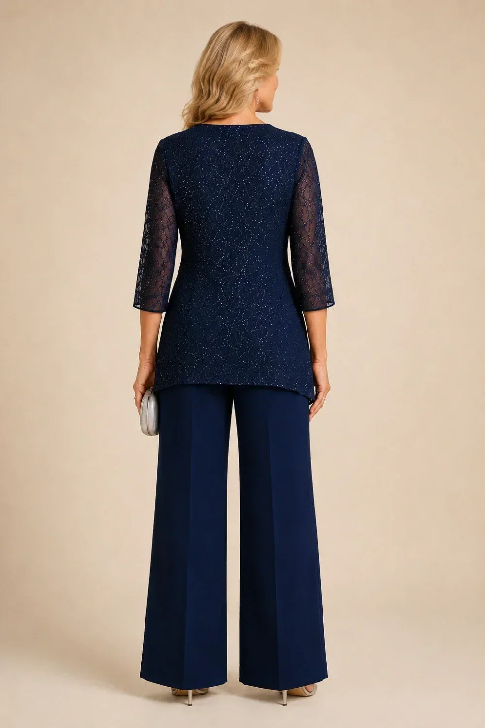 Brillantina | Beaded Lace Layered Pants Set