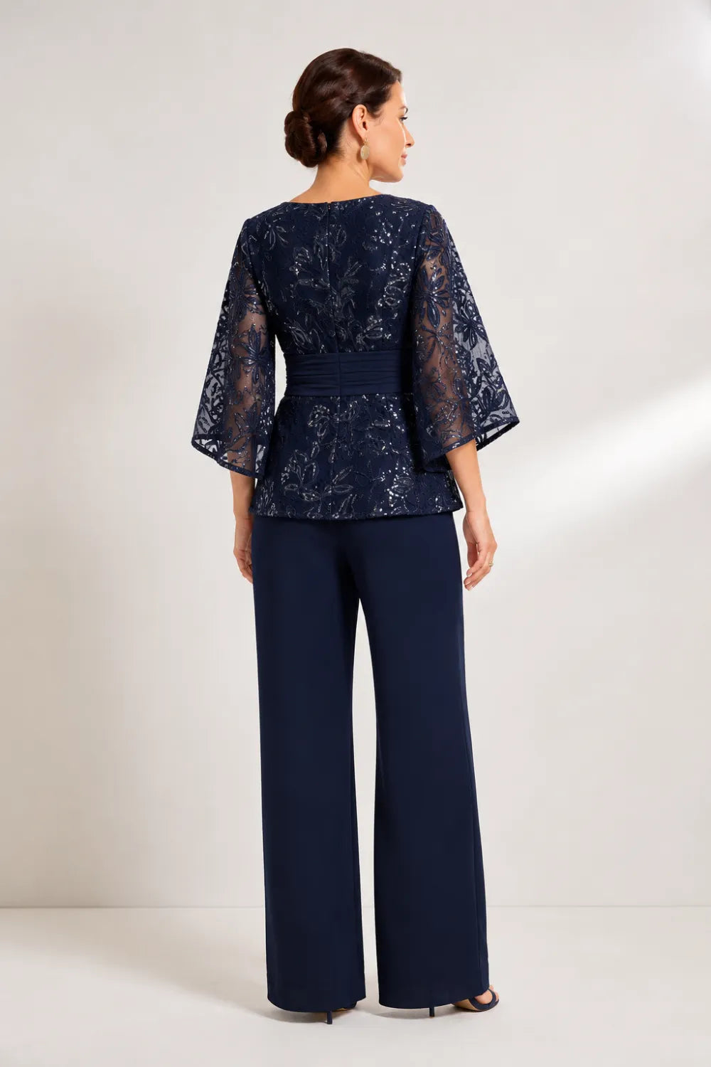 Serenaide | Evening Pants Set with Bell Sleeves