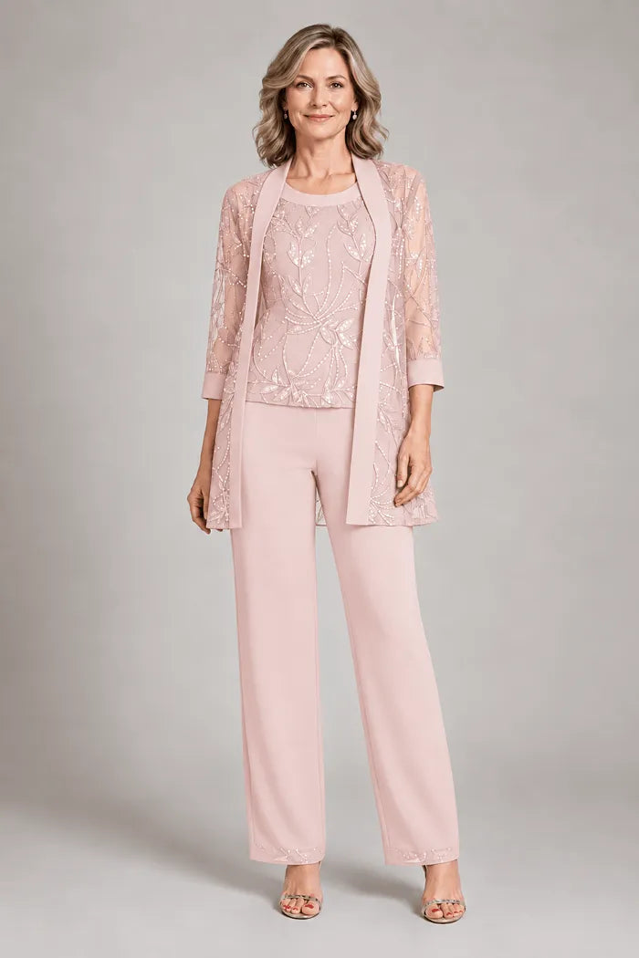 Graziana | Formal Chiffon Pants Set